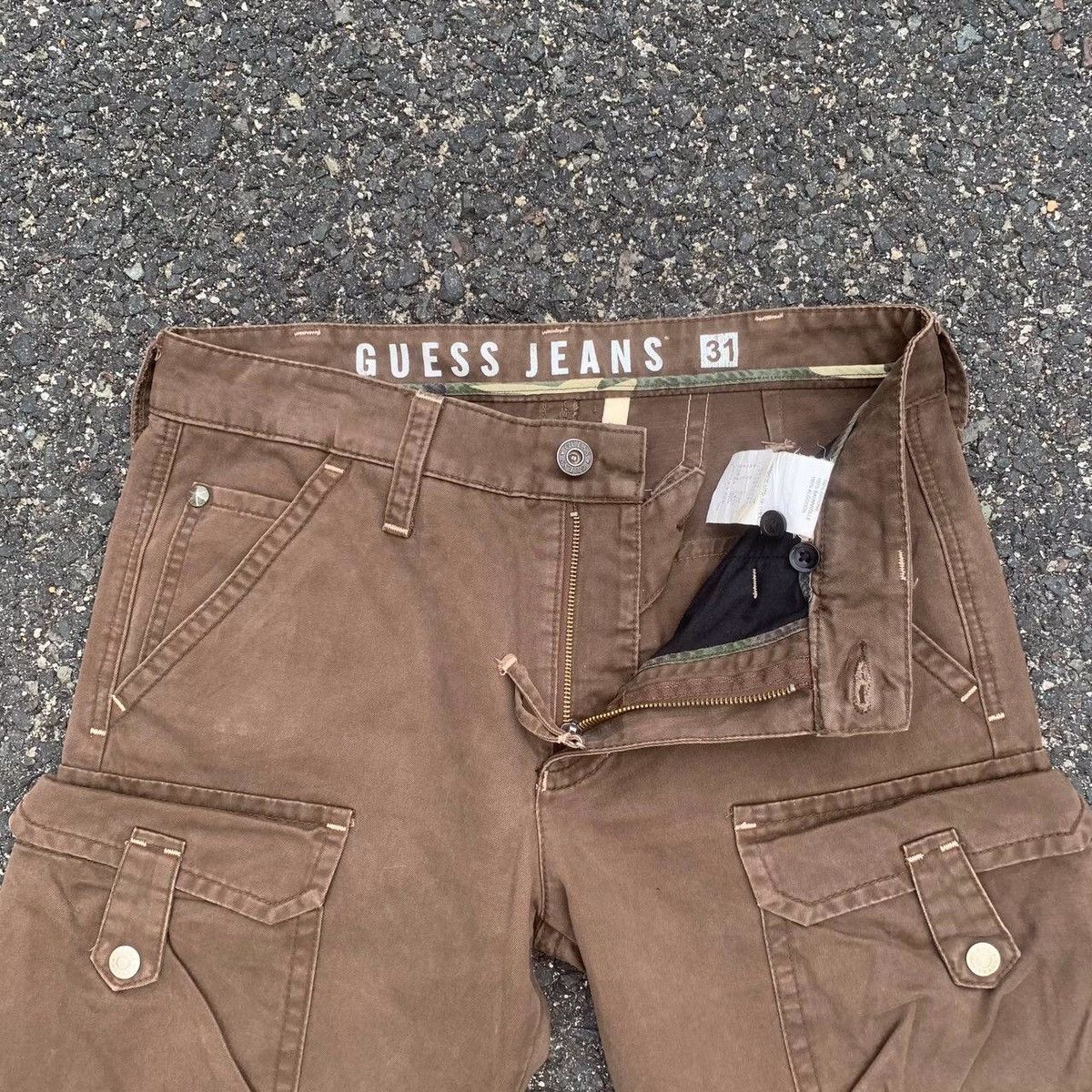 Guess × Vintage Vintage Guess Multi Pocket Utility Tactical Cargo Pants Size US 34 / EU 50 - 5 Thumbnail