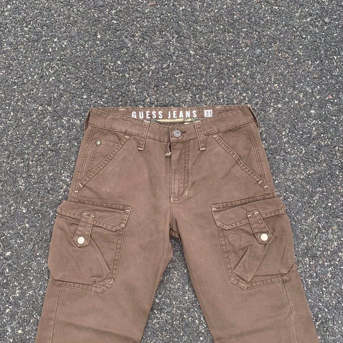 Guess × Vintage Vintage Guess Multi Pocket Utility Tactical Cargo Pants Size US 34 / EU 50 - 3 Thumbnail