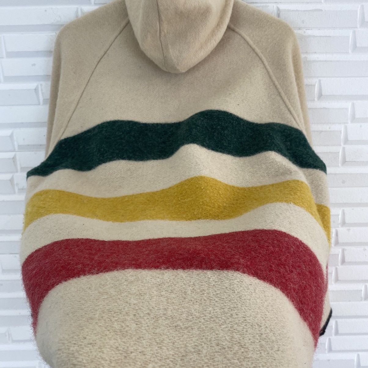 WOOLRICH THREE LAYER COLOUR WOOL HOODIE JACKET