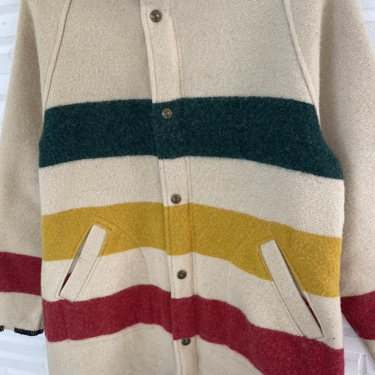 WOOLRICH THREE LAYER COLOUR WOOL HOODIE JACKET
