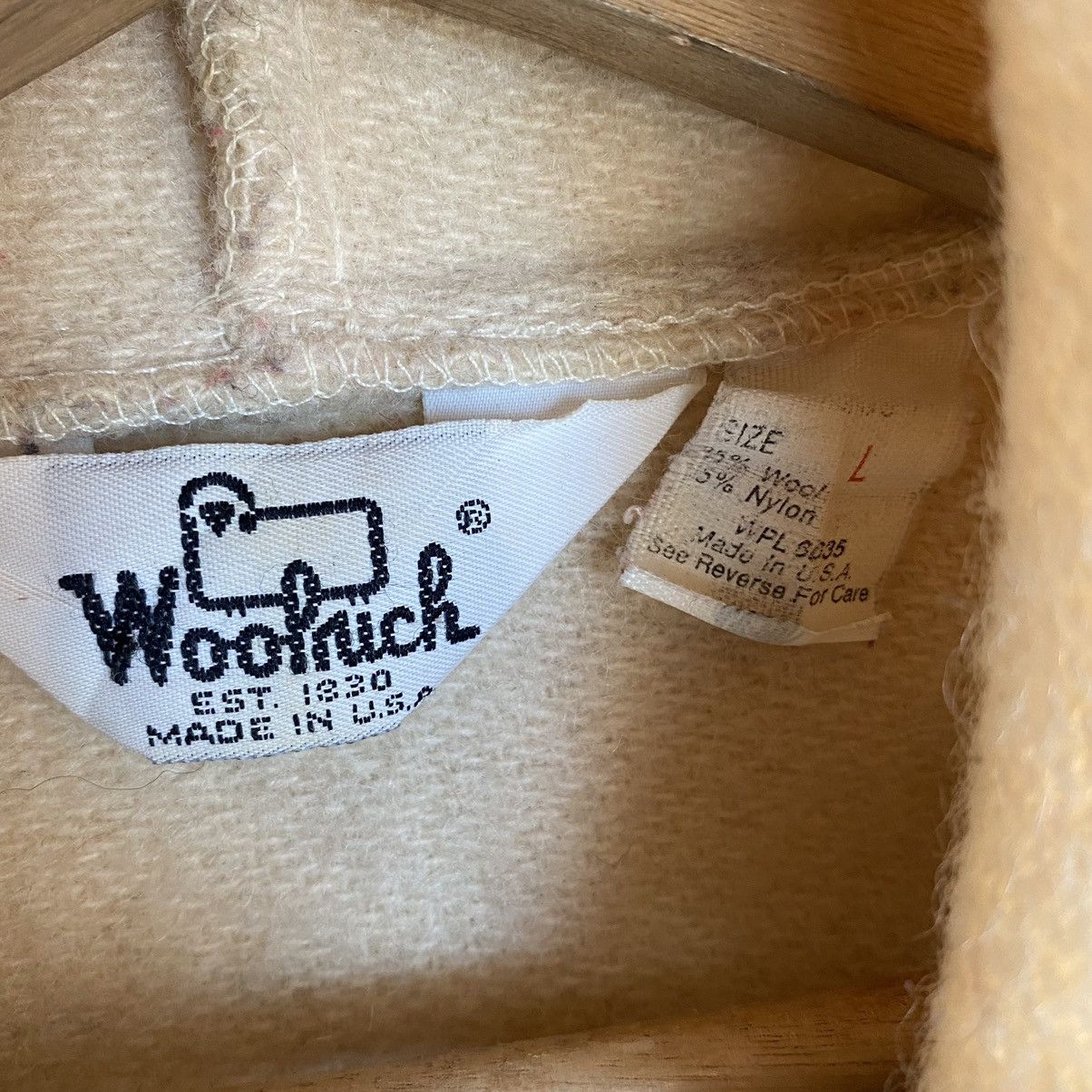 WOOLRICH THREE LAYER COLOUR WOOL HOODIE JACKET