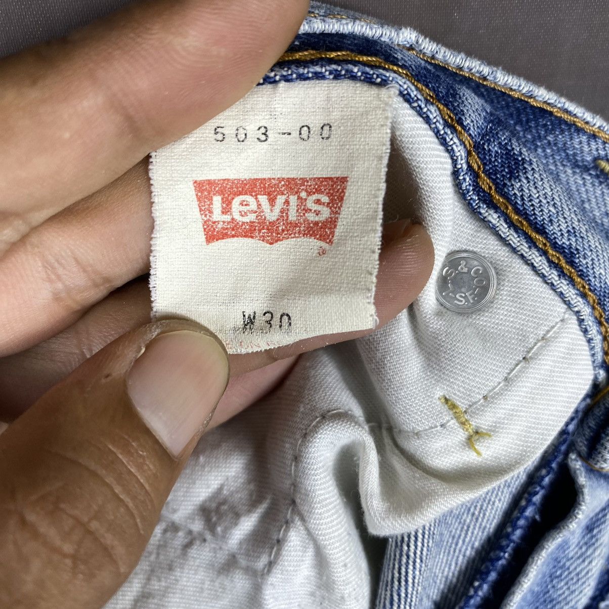 Jean × Levi's × Vintage Steals🔥 Vintage Levis 503 Faded Light Washed Denim Jeans Size US 30 / EU 46 - 9 Thumbnail