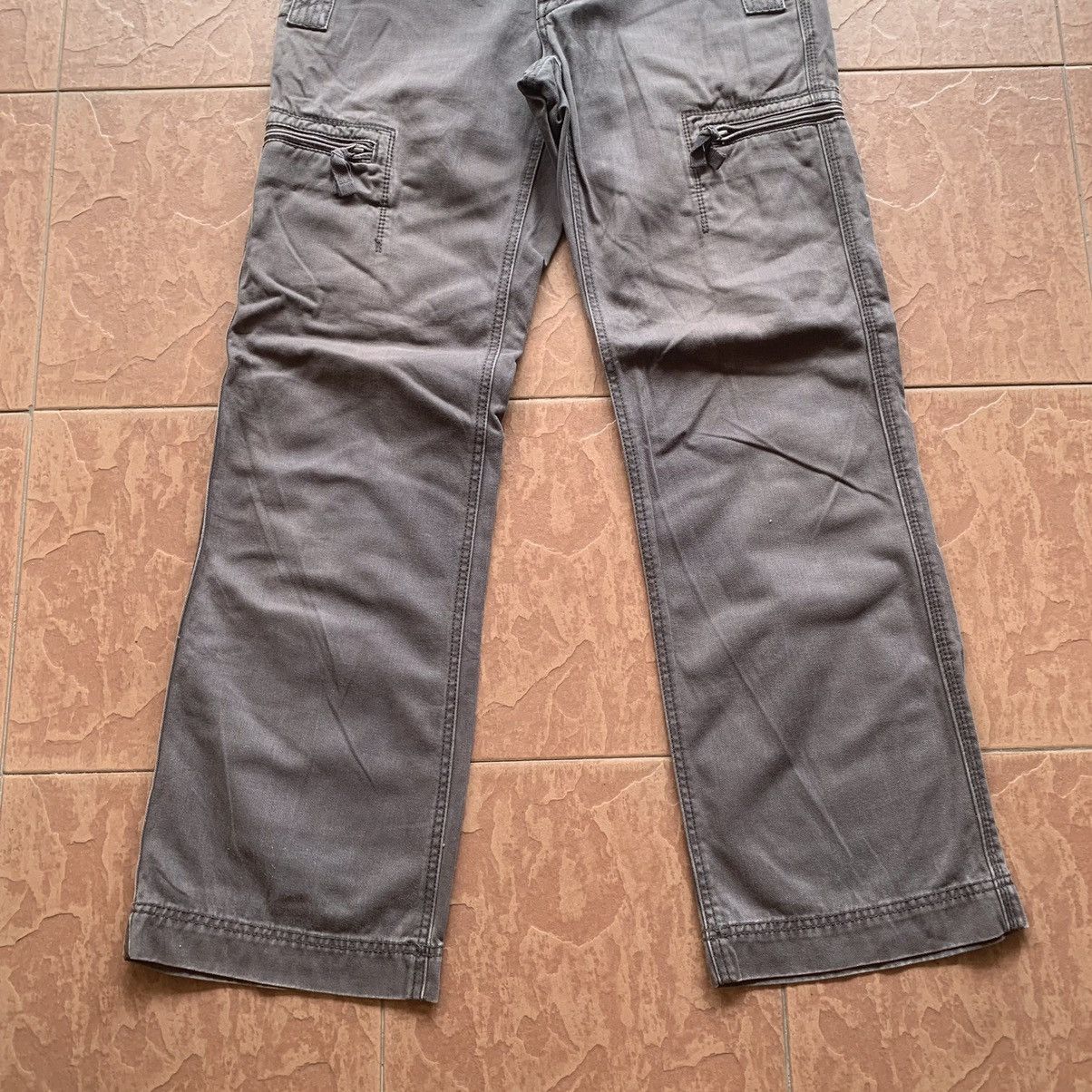 Japanese Brand × Vintage Japanese Vintage Utility Duck Canvas Trousers SunFaded Cargo Size US 30 / EU 46 - 3 Thumbnail