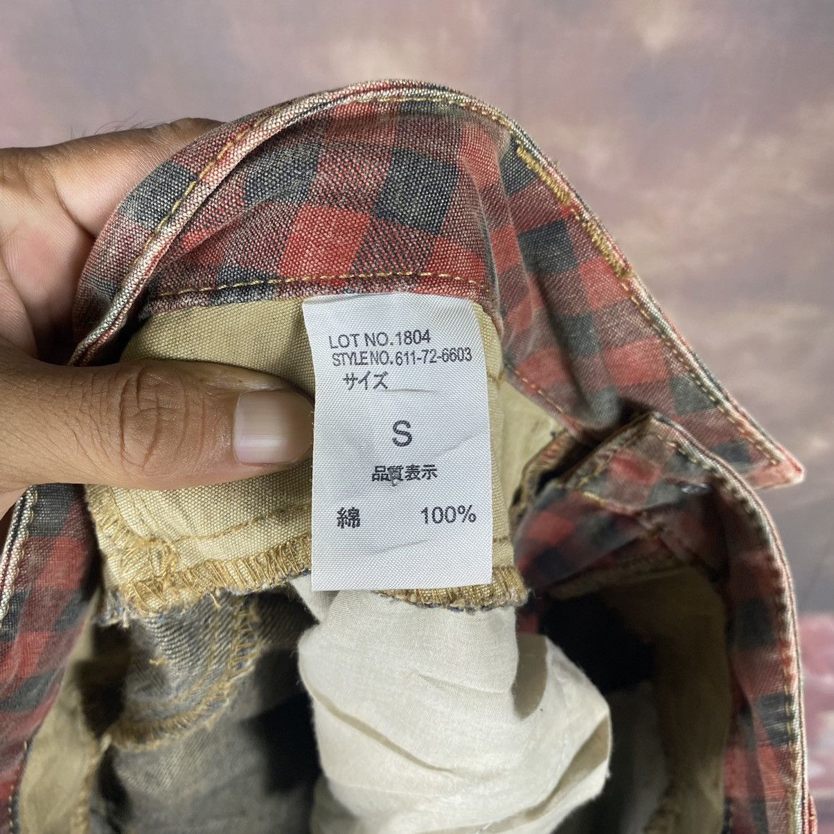 If Six Was Nine × Japanese Brand × Vintage Double Waist Plaid Wording Punk Style Denim Jeans Size 31" - 11 Thumbnail