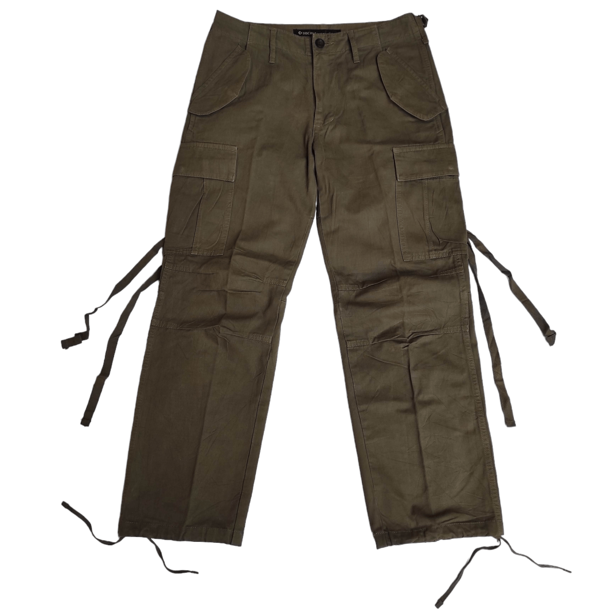 image of Beauty Beast x Hysteric Glamour Disciple Motorcyclist Bondage Parachute Cargo Pants in Brown (Size 