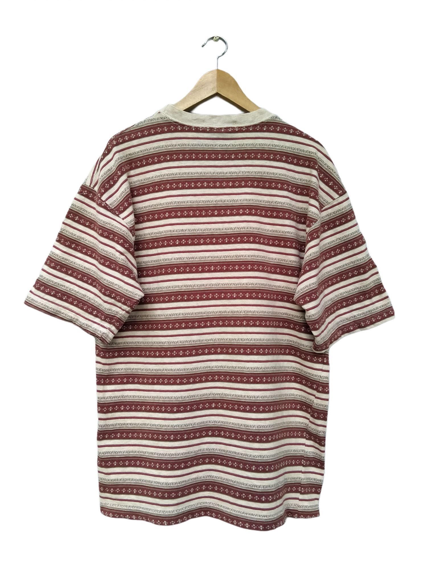 OVER THE STRiPES Vintage 90s Rusty Stripe Tee Size US XL / EU 56 / 4 - 2 Thumbnail