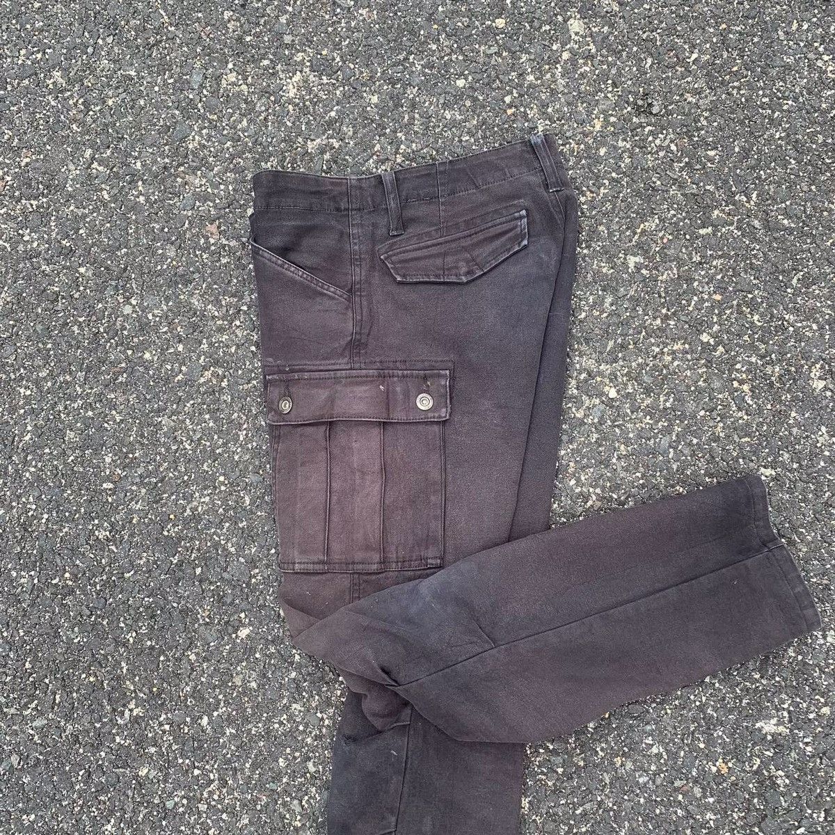 Japanese Brand Ultra Heavy Duty Utility Iz Frontier Cargo Faded Pants Size US 29 - 18 Thumbnail