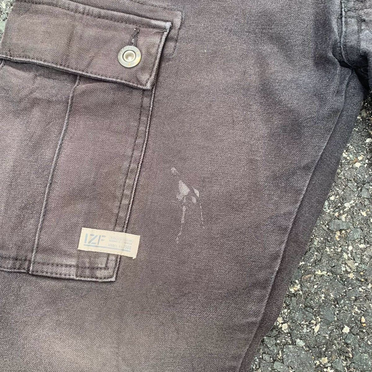 Japanese Brand Ultra Heavy Duty Utility Iz Frontier Cargo Faded Pants Size US 29 - 5 Thumbnail