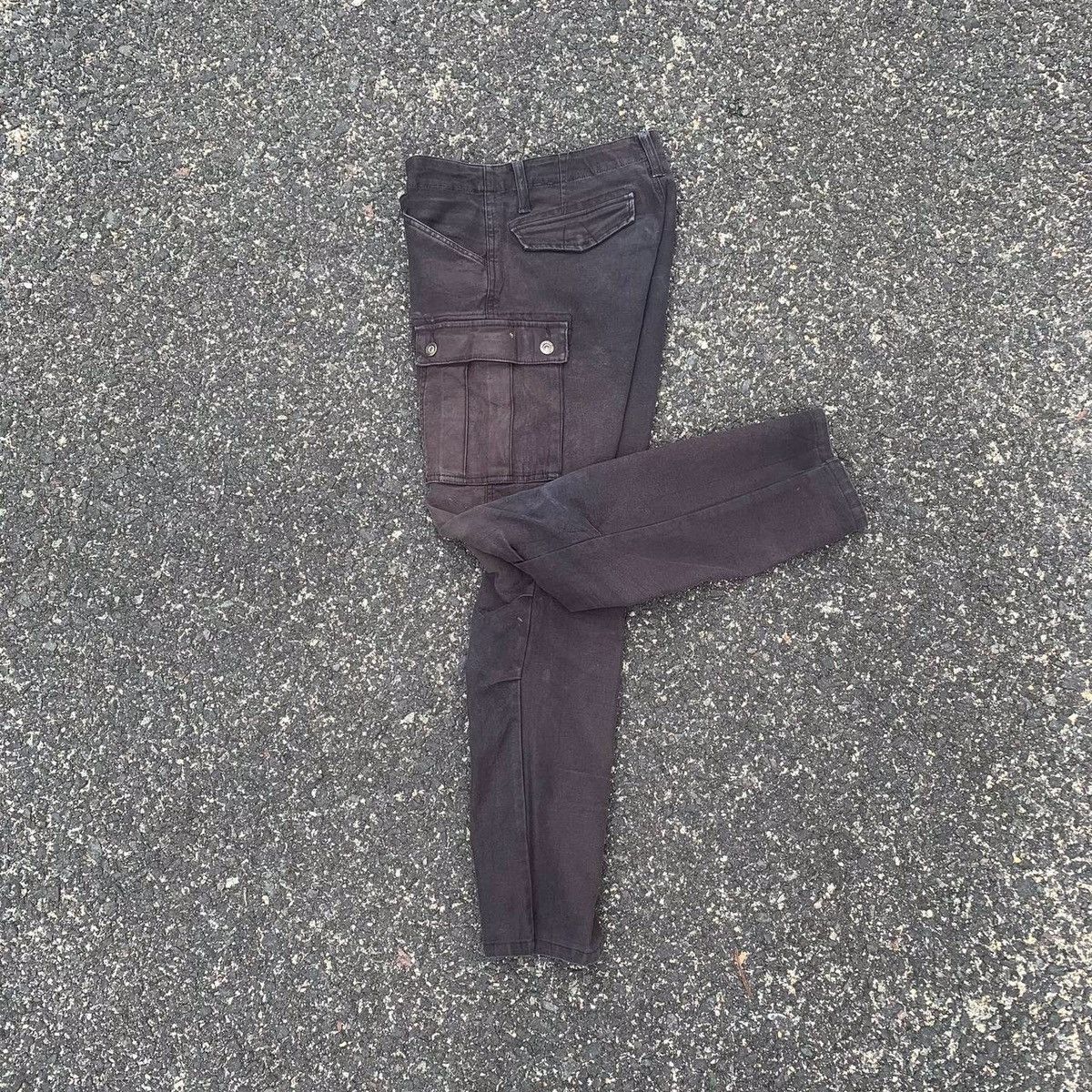 Japanese Brand Ultra Heavy Duty Utility Iz Frontier Cargo Faded Pants Size US 29 - 17 Thumbnail