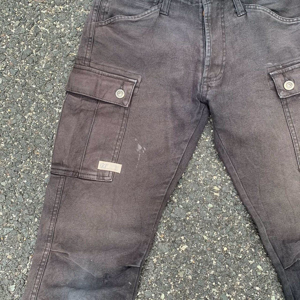 Japanese Brand Ultra Heavy Duty Utility Iz Frontier Cargo Faded Pants Size US 29 - 4 Thumbnail