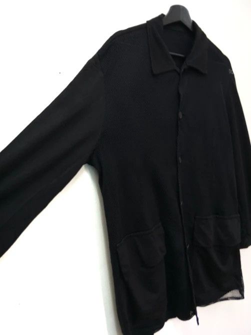 Yohji Yamamoto Y's for men Mesh Net Rayon Cotton Black Avant-Garde Size US L / EU 52-54 / 3 - 7 Thumbnail