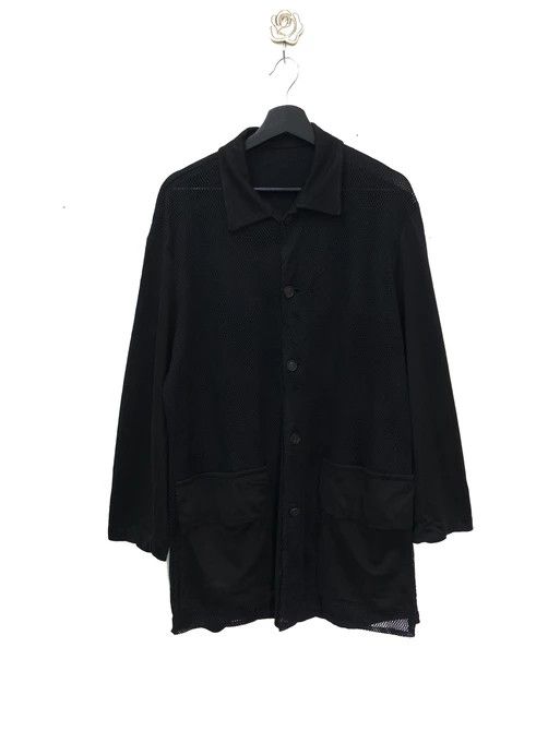 Yohji Yamamoto Y's for men Mesh Net Rayon Cotton Black Avant-Garde Size US L / EU 52-54 / 3 - 3 Thumbnail