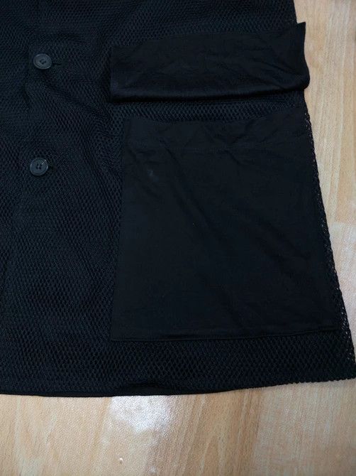 Yohji Yamamoto Y's for men Mesh Net Rayon Cotton Black Avant-Garde Size US L / EU 52-54 / 3 - 11 Thumbnail