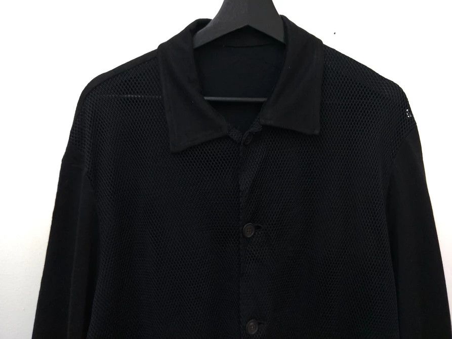 Yohji Yamamoto Y's for men Mesh Net Rayon Cotton Black Avant-Garde Size US L / EU 52-54 / 3 - 8 Thumbnail