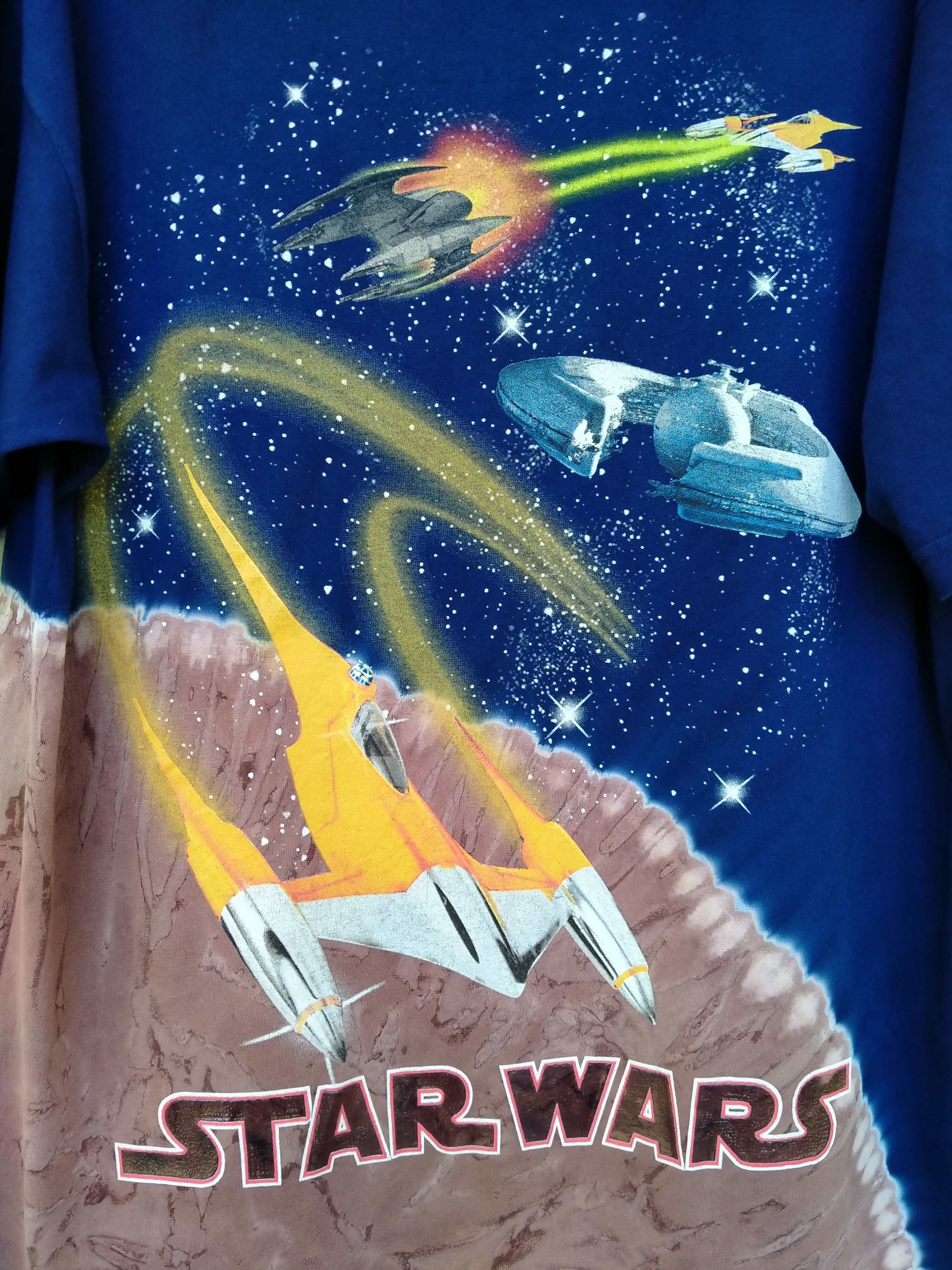Vintage Vintage 90s Star Wars Tye Dye Size US L / EU 52-54 / 3 - 3 Thumbnail
