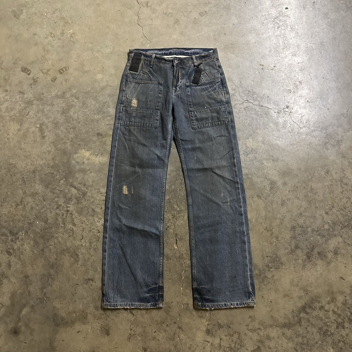 Rick Owens Rick Owens SLAB Mudwash Denim Jeans | Grailed