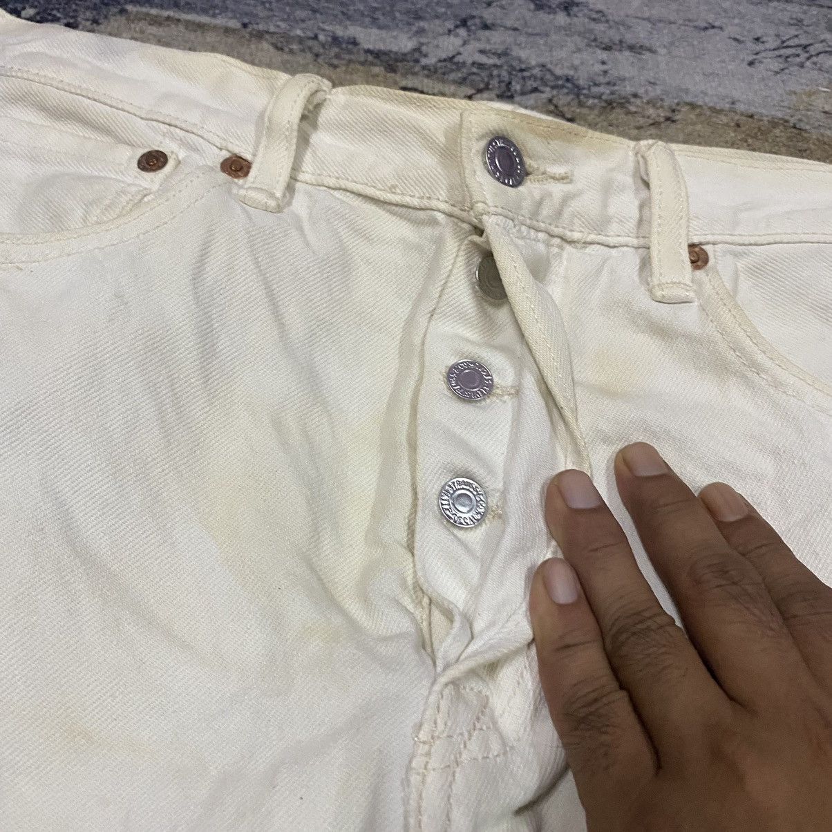 Levi's Dirty Rusty🔥 Vintage Levis 501 Button Fly Denim Jeans Size US 31 - 10 Thumbnail