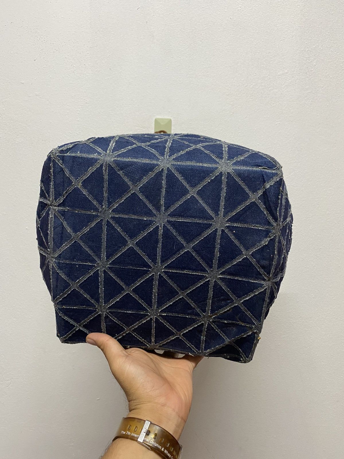 Designer × Pleats Please Issey Miyake Issey miyake Pleats please Patchwork Denim Tote Bag Size ONE SIZE - 6 Thumbnail
