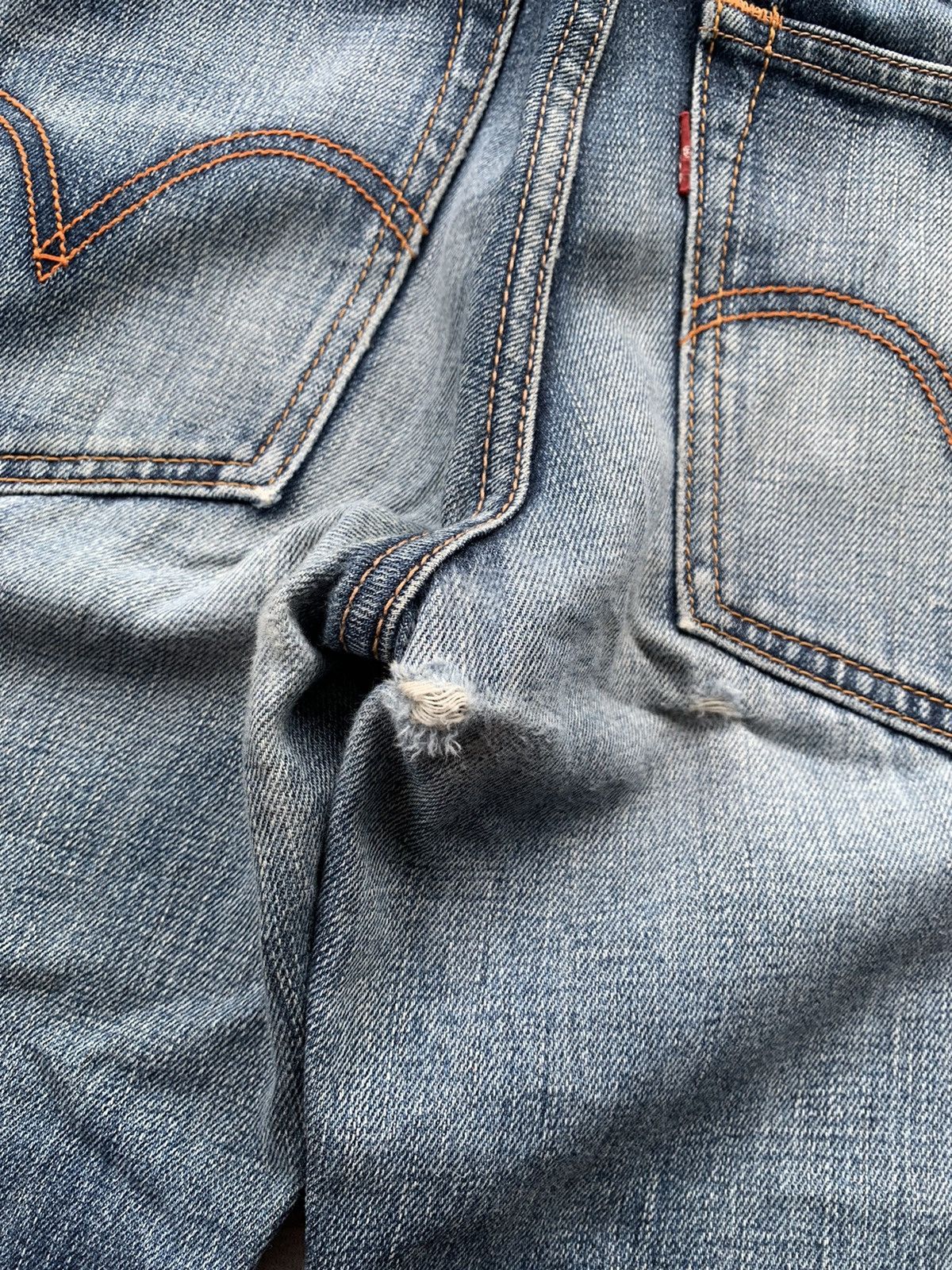 Levi's Vintage Clothing Levis 502 Faded Distressed Denim Size US 33 - 13 Thumbnail