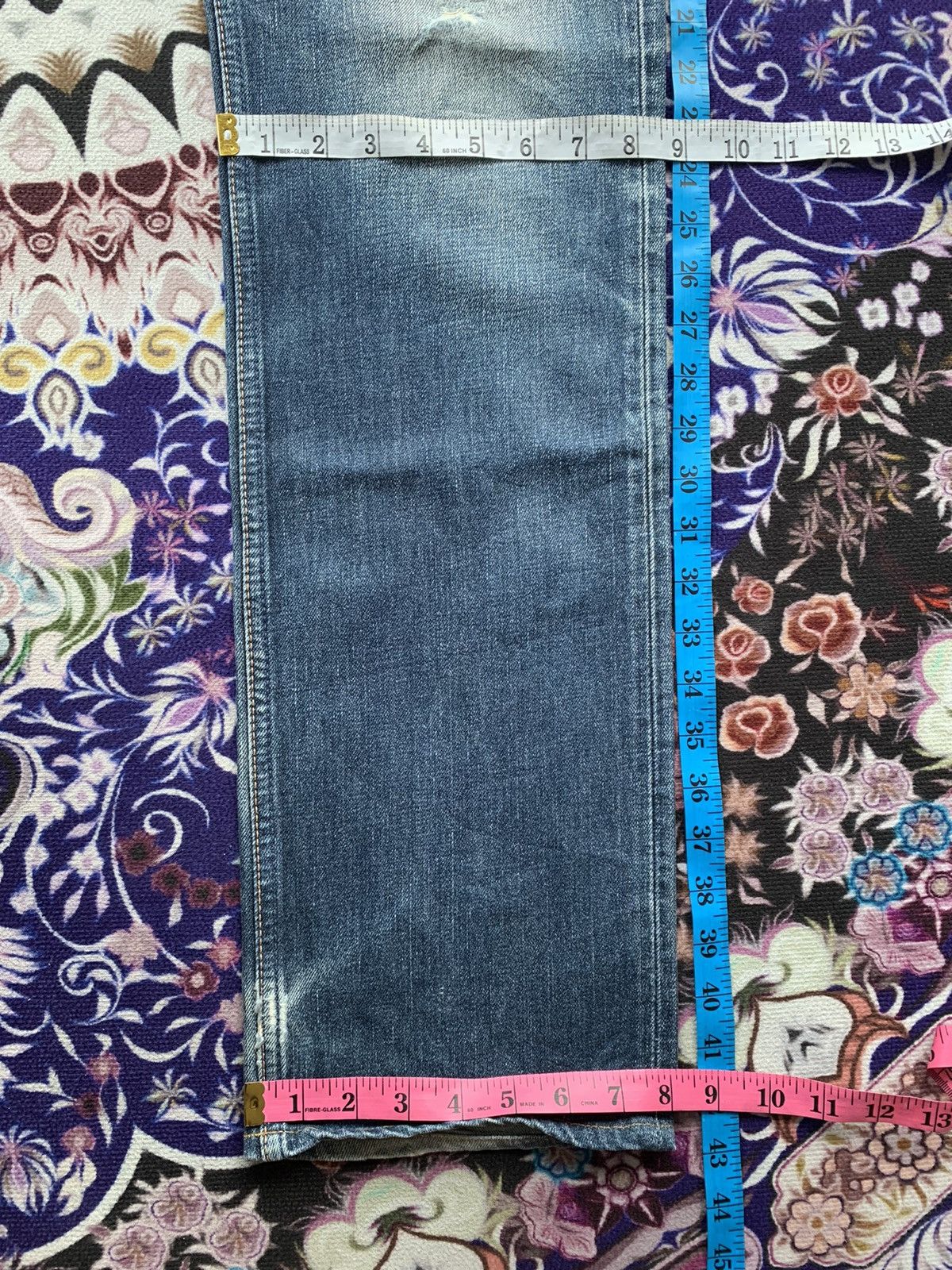 Levi's Vintage Clothing Levis 502 Faded Distressed Denim Size US 33 - 18 Thumbnail