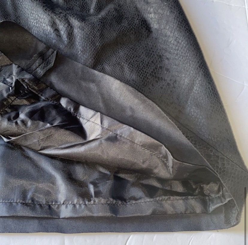 Vintage Retro, Britt Ryan, Black, Faux Snake Skin, Mini Skirt Size 28" / US 6 / IT 42 - 14 Thumbnail