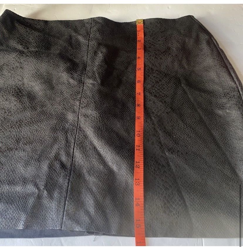 Vintage Retro, Britt Ryan, Black, Faux Snake Skin, Mini Skirt Size 28" / US 6 / IT 42 - 13 Thumbnail