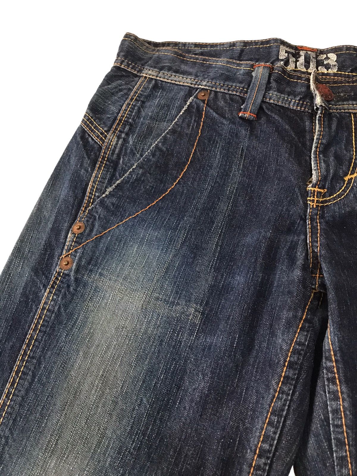 Edwin Flare Jeans Vintage Edwin 503 Faded Blue Low Rise Denim Size US 30 / EU 46 - 11 Thumbnail