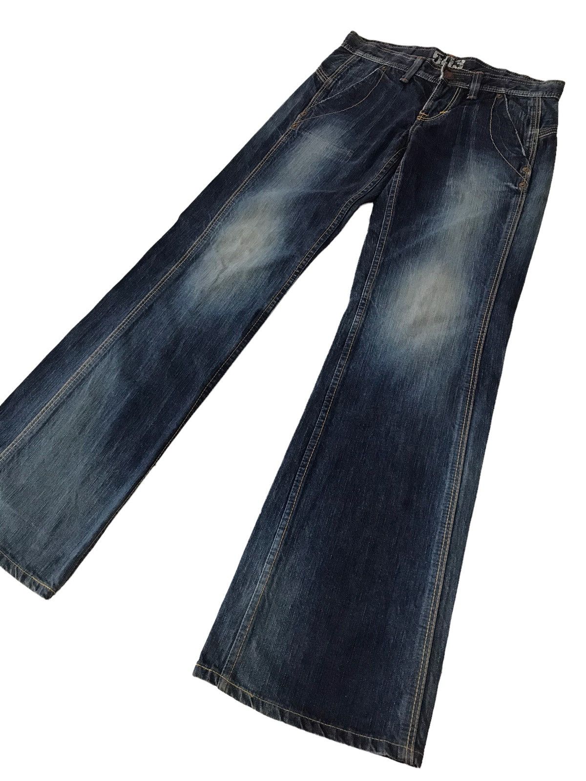 Edwin Flare Jeans Vintage Edwin 503 Faded Blue Low Rise Denim Size US 30 / EU 46 - 4 Thumbnail