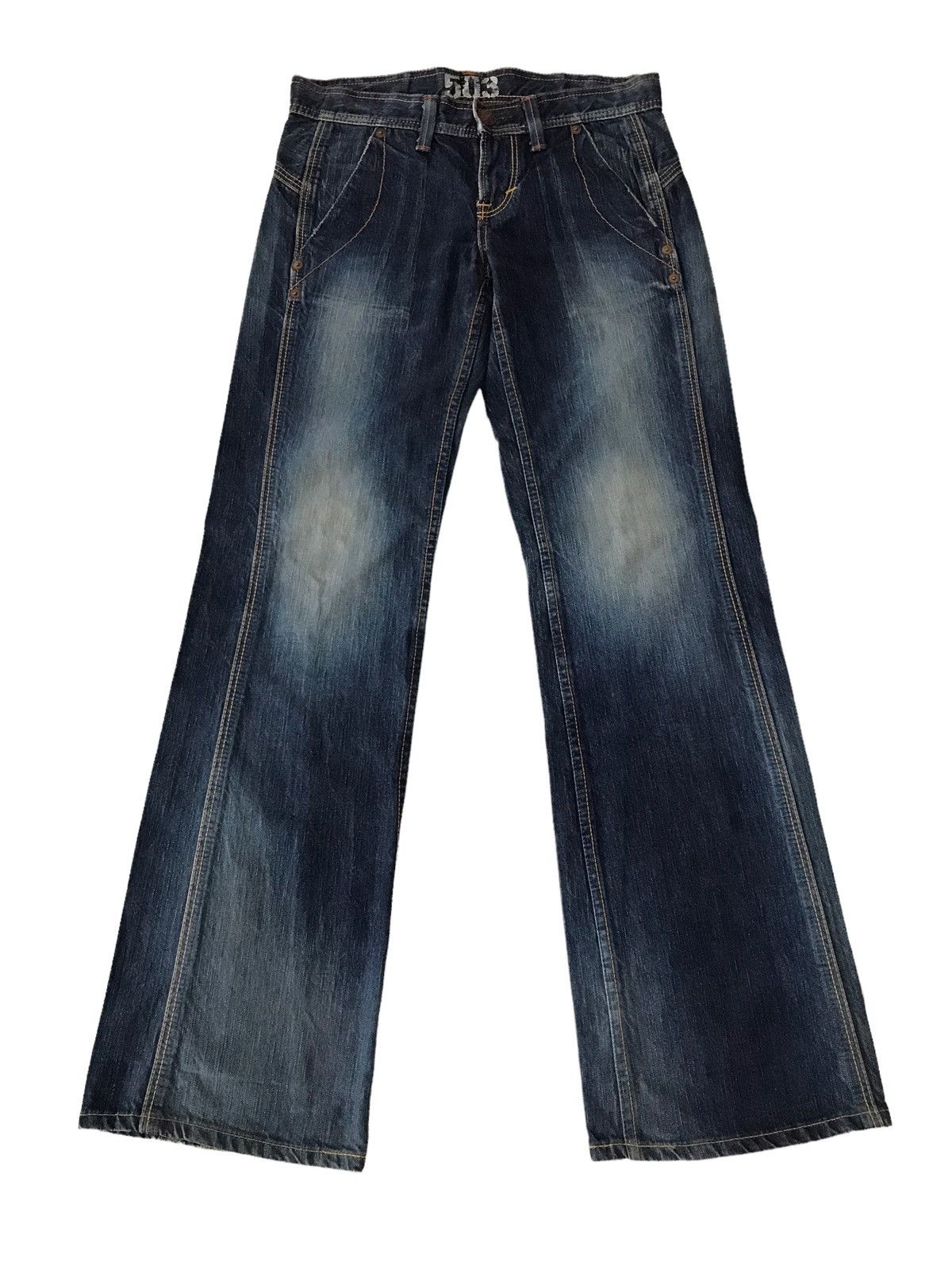 Edwin Flare Jeans Vintage Edwin 503 Faded Blue Low Rise Denim Size US 30 / EU 46 - 2 Thumbnail