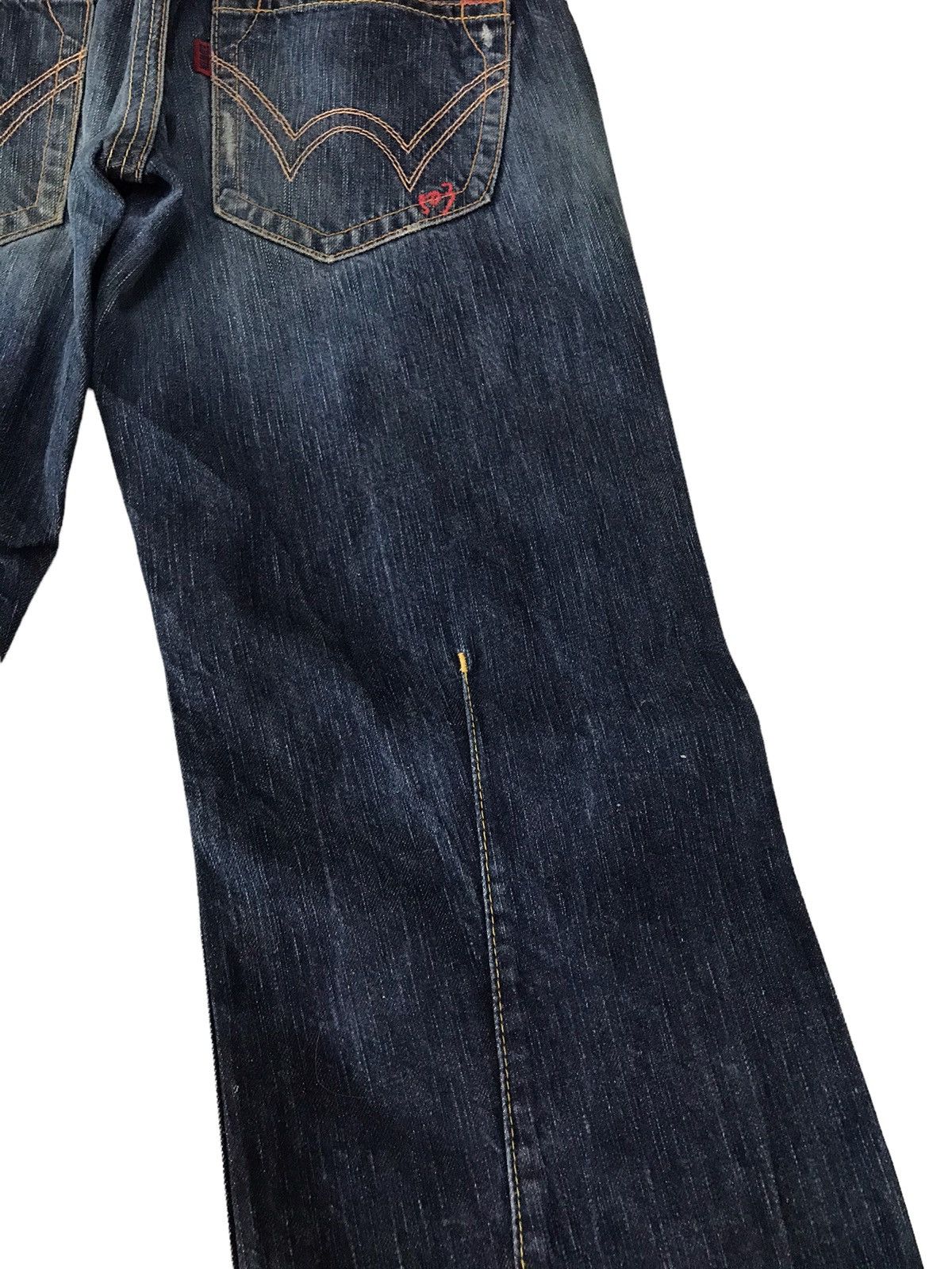 Edwin Flare Jeans Vintage Edwin 503 Faded Blue Low Rise Denim Size US 30 / EU 46 - 17 Thumbnail
