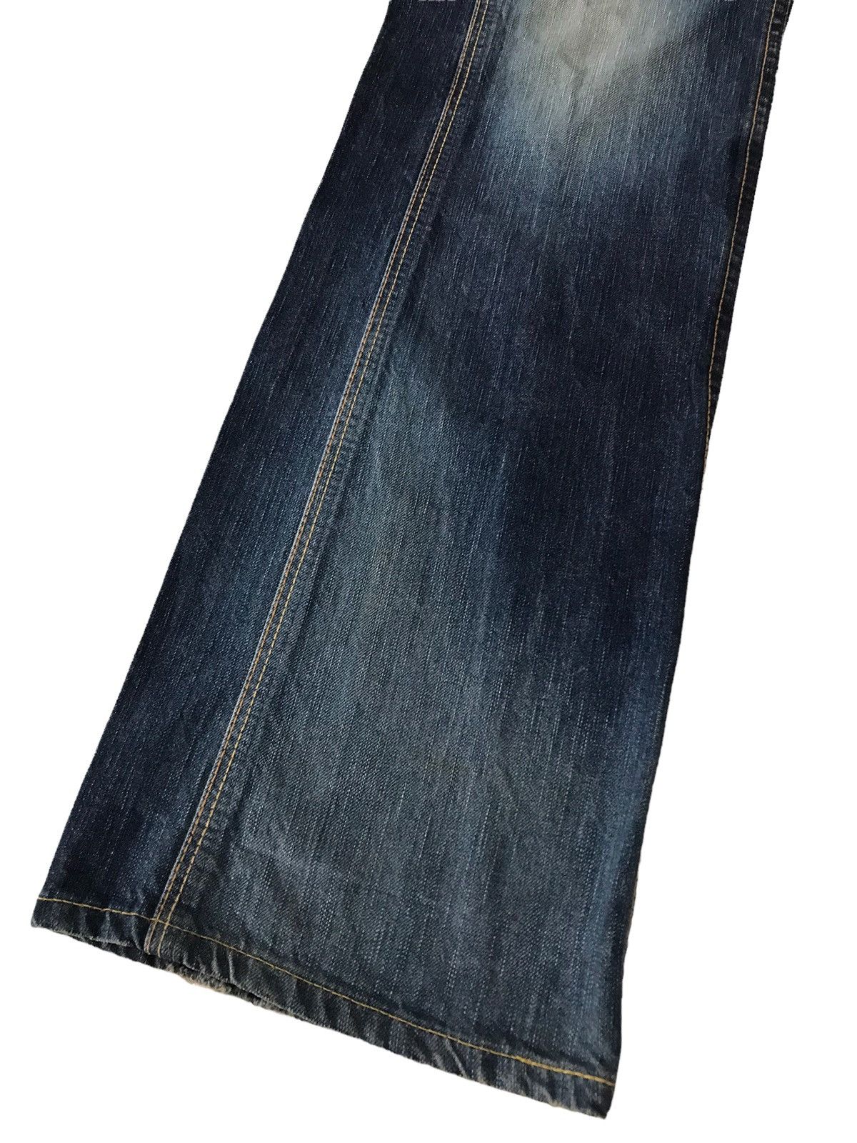 Edwin Flare Jeans Vintage Edwin 503 Faded Blue Low Rise Denim Size US 30 / EU 46 - 7 Thumbnail