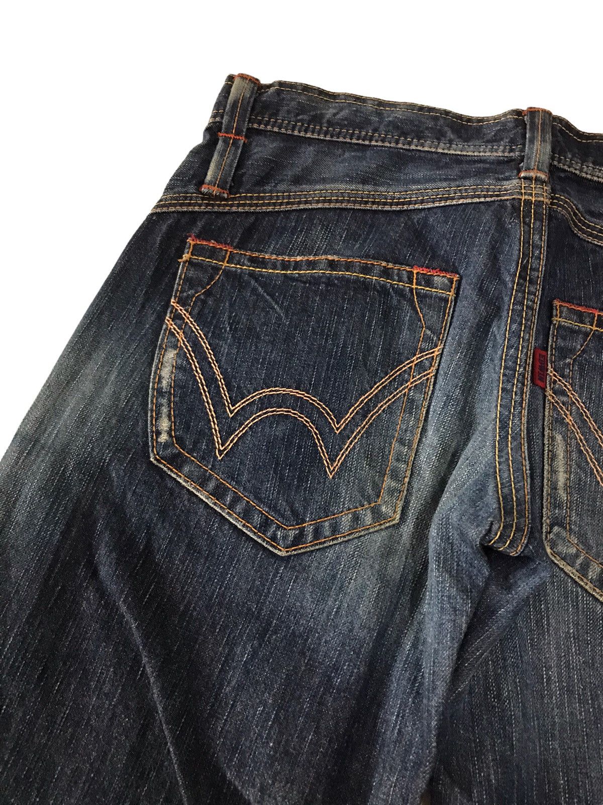 Edwin Flare Jeans Vintage Edwin 503 Faded Blue Low Rise Denim Size US 30 / EU 46 - 20 Thumbnail