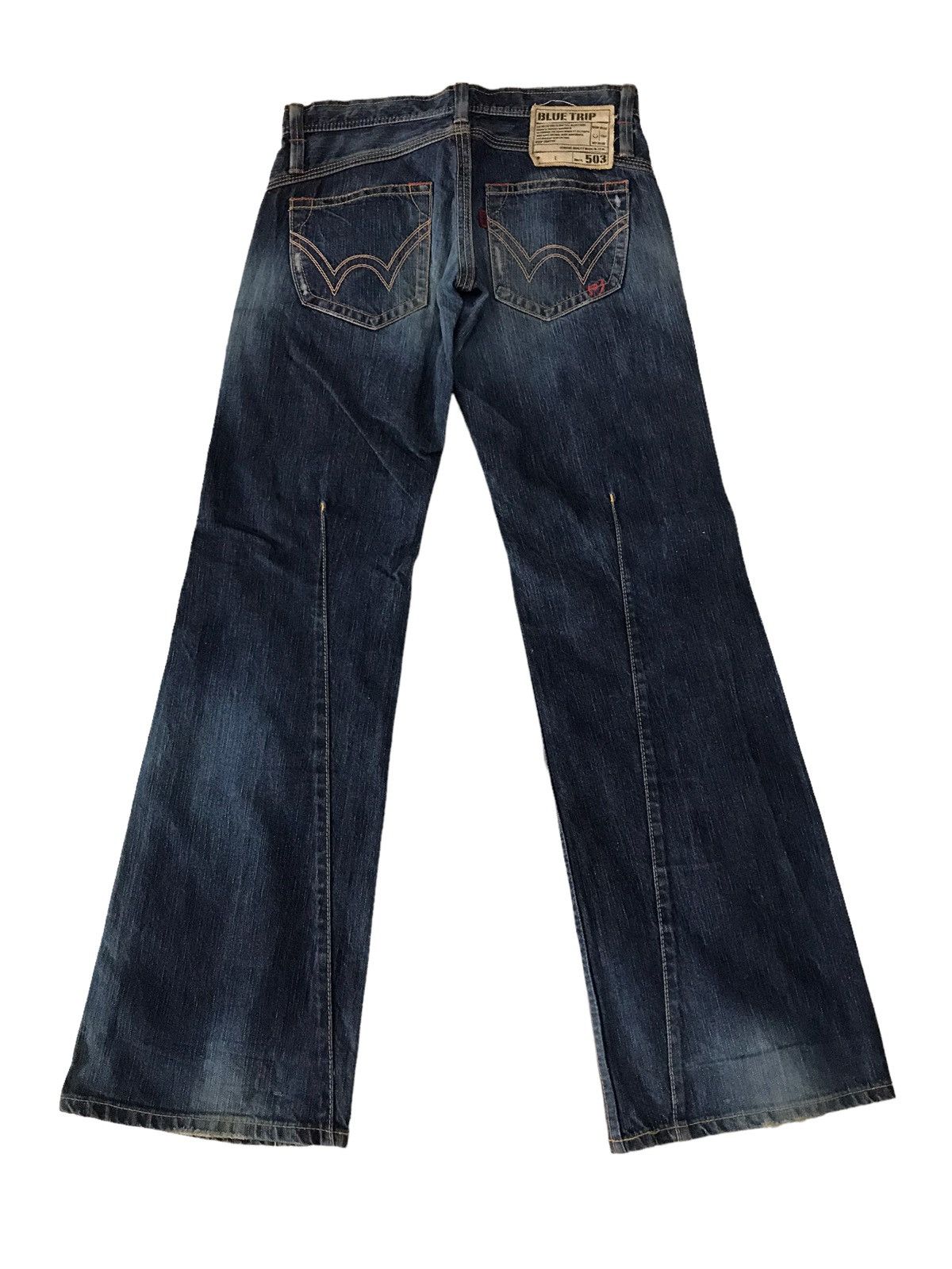 Edwin Flare Jeans Vintage Edwin 503 Faded Blue Low Rise Denim Size US 30 / EU 46 - 13 Thumbnail