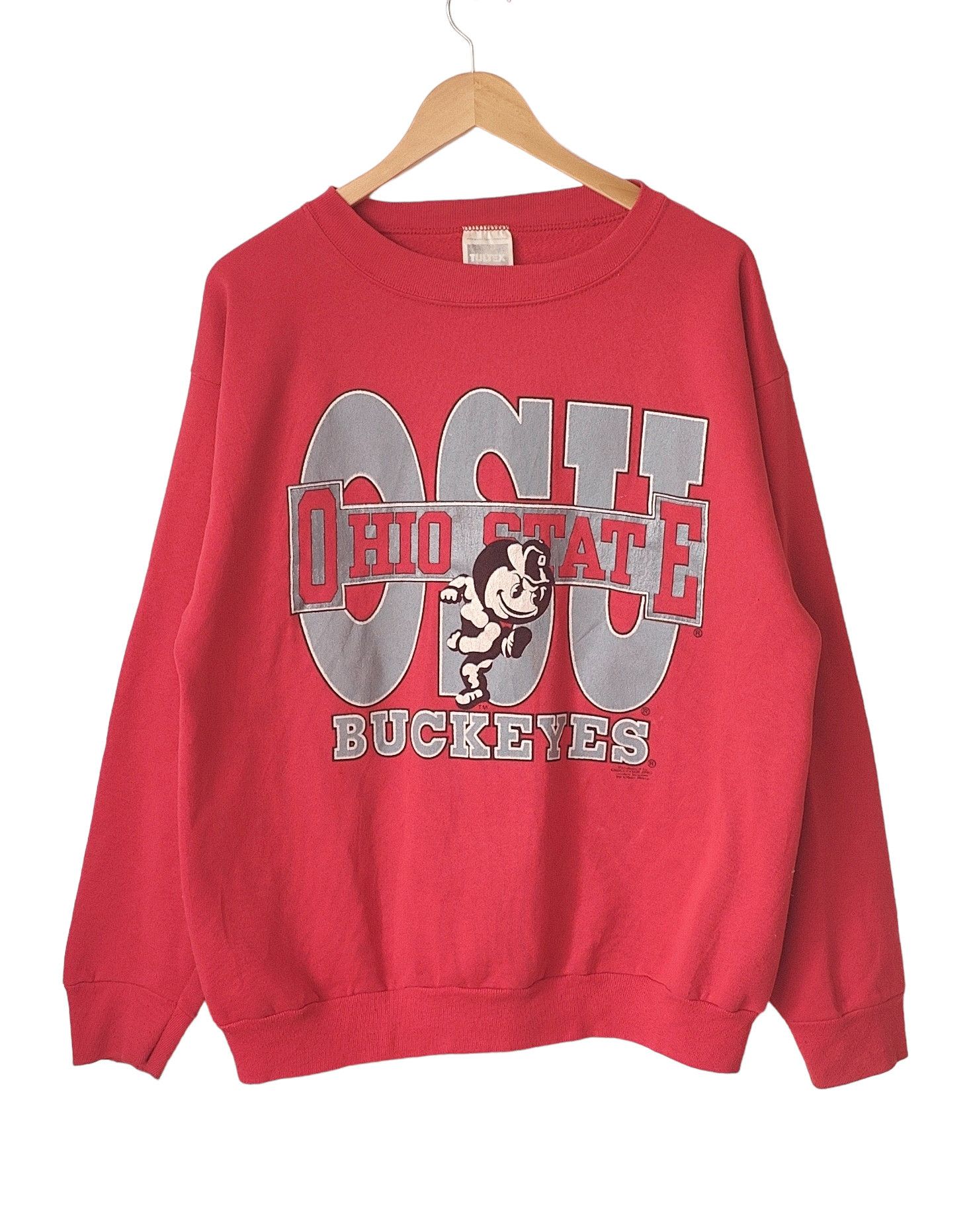 NCAA × Tultex × Vintage Ohio State Buckeyes Tultex Vintage VTG 90s Brutus Sweatshirt Size US XL / EU 56 / 4 - 1 Thumbnail