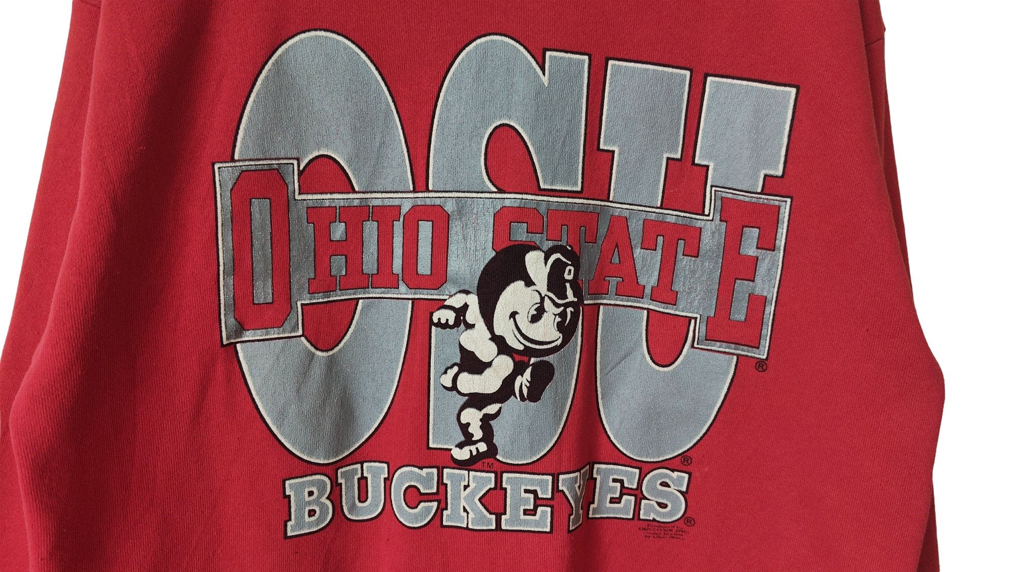 NCAA × Tultex × Vintage Ohio State Buckeyes Tultex Vintage VTG 90s Brutus Sweatshirt Size US XL / EU 56 / 4 - 2 Thumbnail