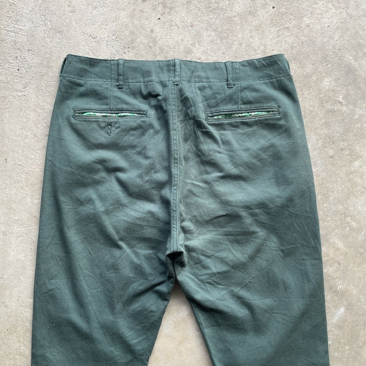 Japanese Brand Vintage Beams Japanese Brand Green Crop Trousers Pants Size US 30 / EU 46 - 10 Thumbnail