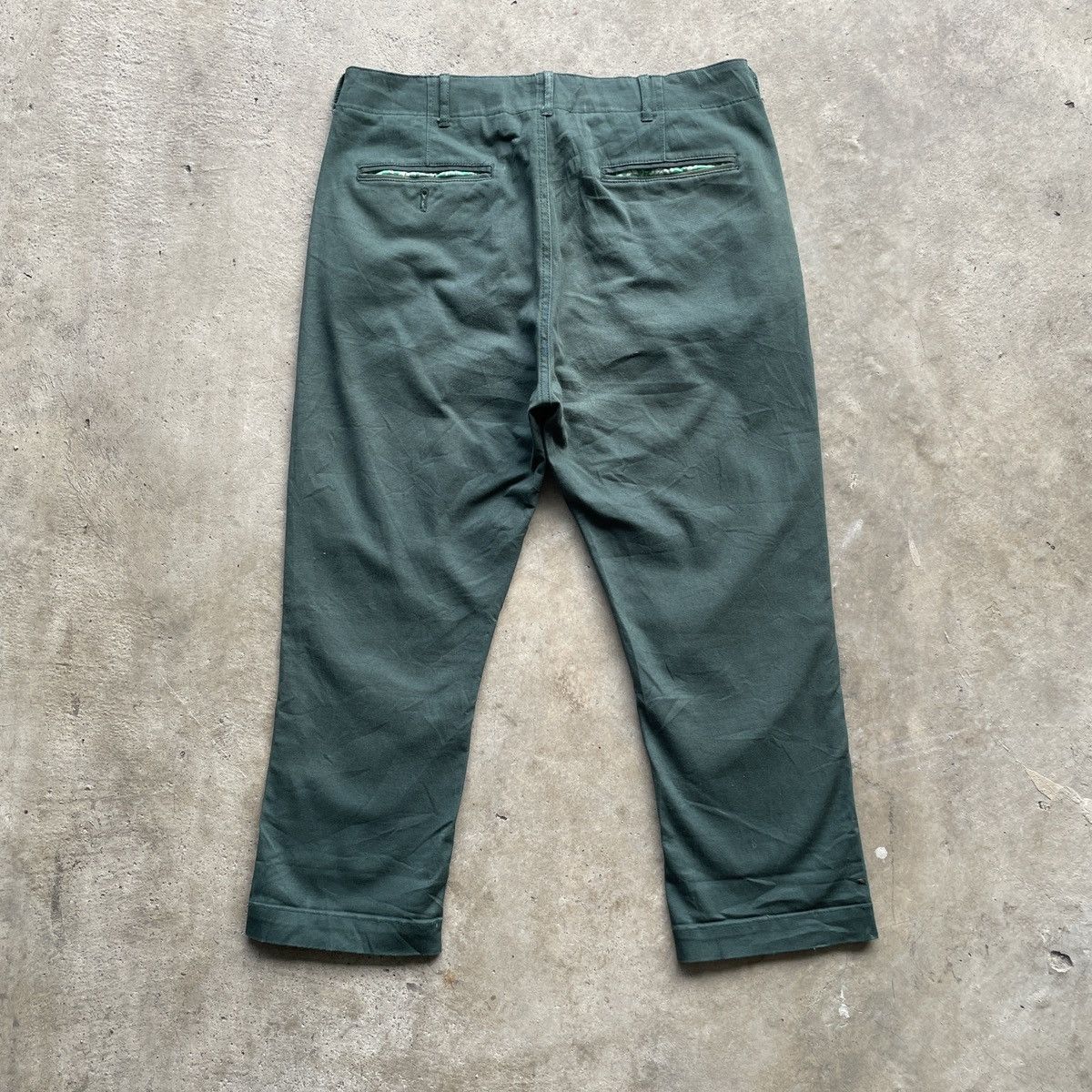 Japanese Brand Vintage Beams Japanese Brand Green Crop Trousers Pants Size US 30 / EU 46 - 11 Thumbnail