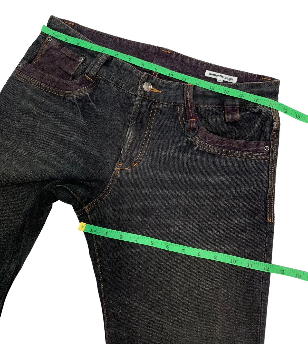 semanticdesign Vintage Semantic Design Distressed Flare Jeans Size US 33 - 13 Thumbnail