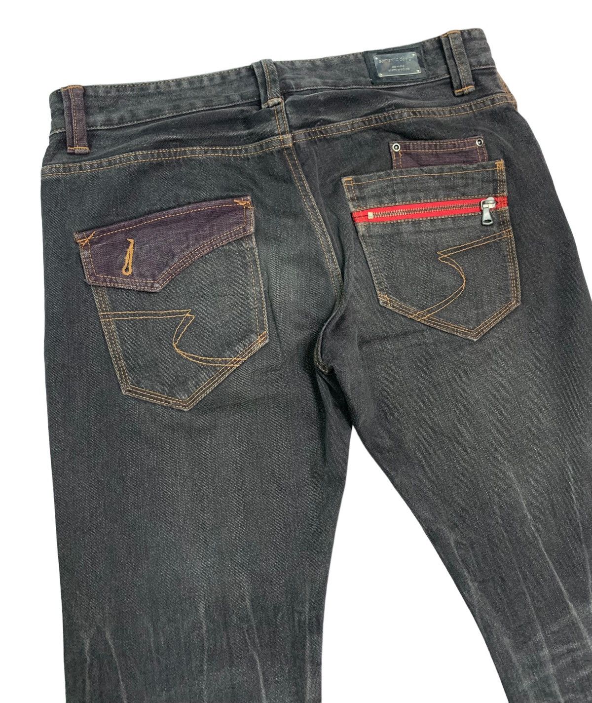 semanticdesign Vintage Semantic Design Distressed Flare Jeans Size US 33 - 12 Thumbnail