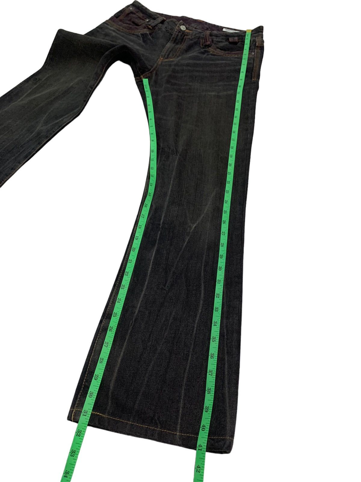 semanticdesign Vintage Semantic Design Distressed Flare Jeans Size US 33 - 17 Thumbnail
