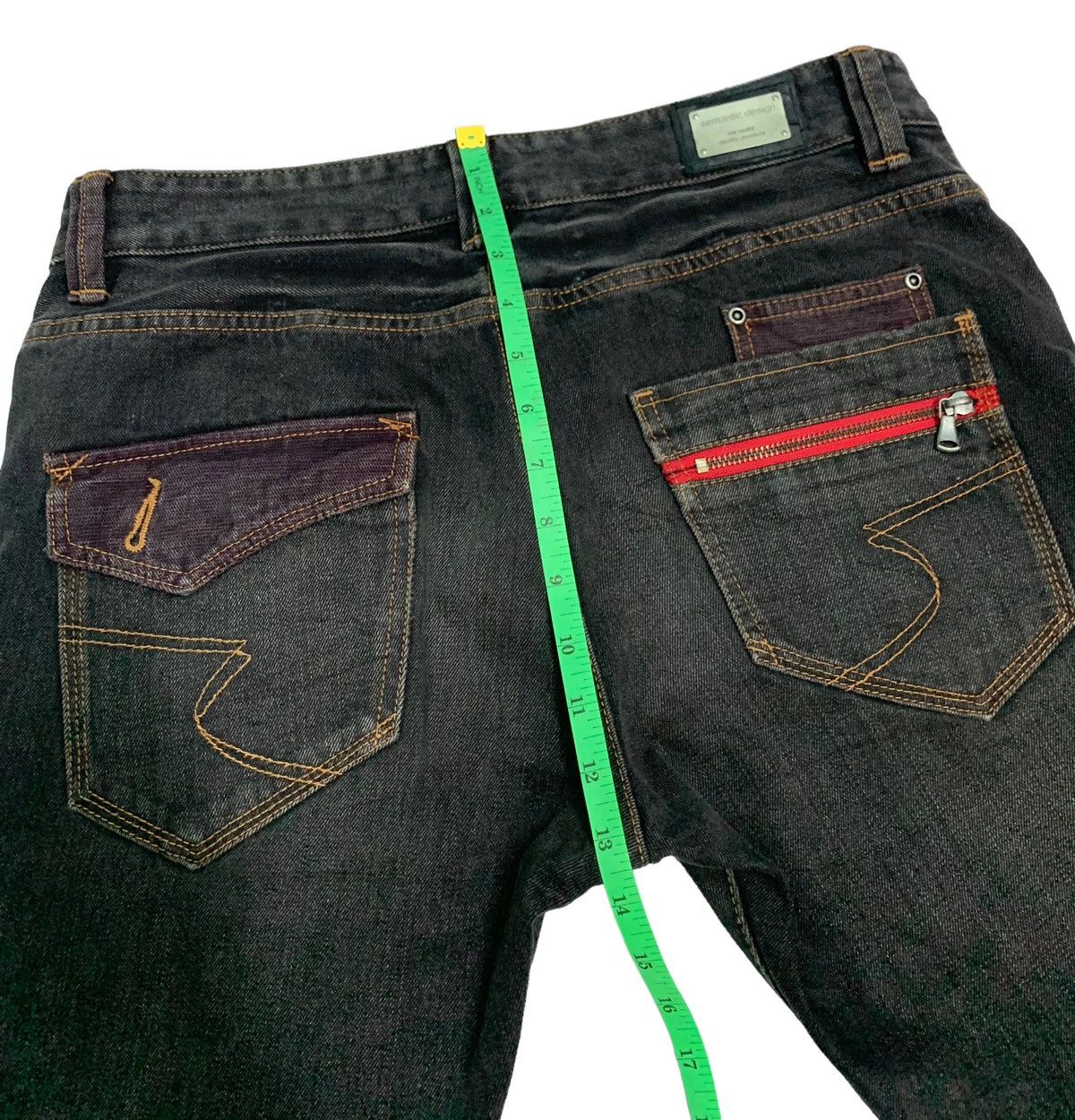semanticdesign Vintage Semantic Design Distressed Flare Jeans Size US 33 - 14 Thumbnail