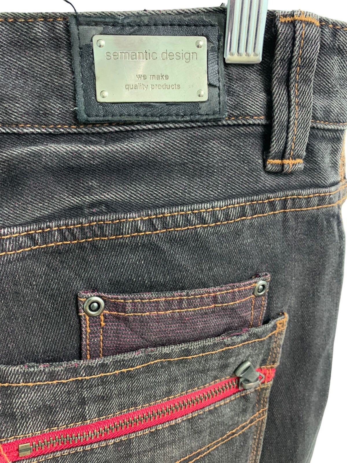 semanticdesign Vintage Semantic Design Distressed Flare Jeans Size US 33 - 9 Thumbnail