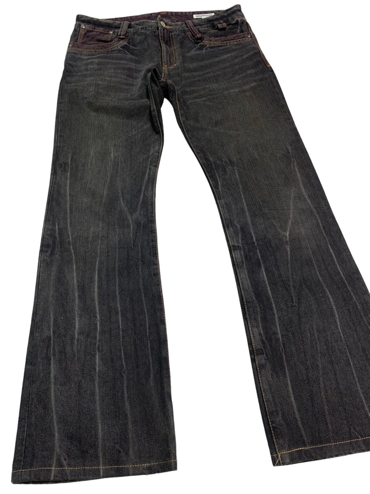 semanticdesign Vintage Semantic Design Distressed Flare Jeans Size US 33 - 6 Thumbnail
