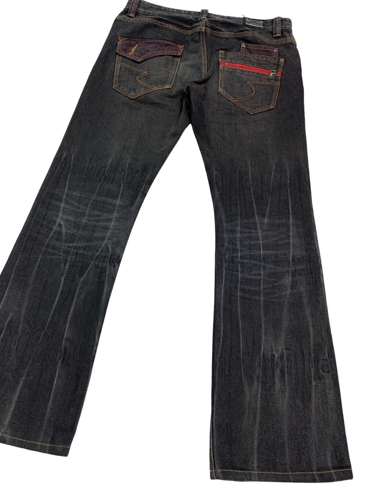 semanticdesign Vintage Semantic Design Distressed Flare Jeans Size US 33 - 5 Thumbnail