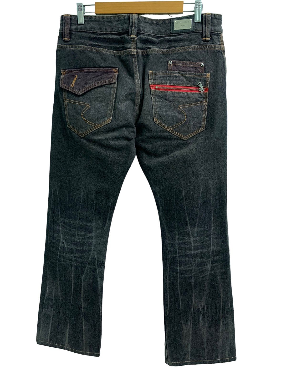 semanticdesign Vintage Semantic Design Distressed Flare Jeans Size US 33 - 1 Thumbnail