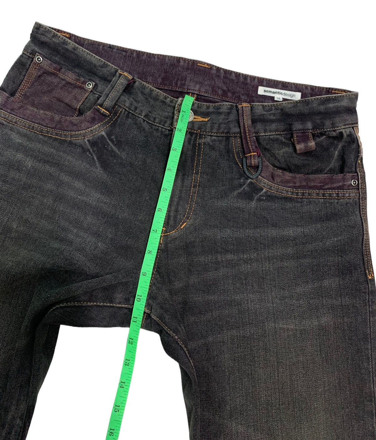 semanticdesign Vintage Semantic Design Distressed Flare Jeans Size US 33 - 15 Thumbnail