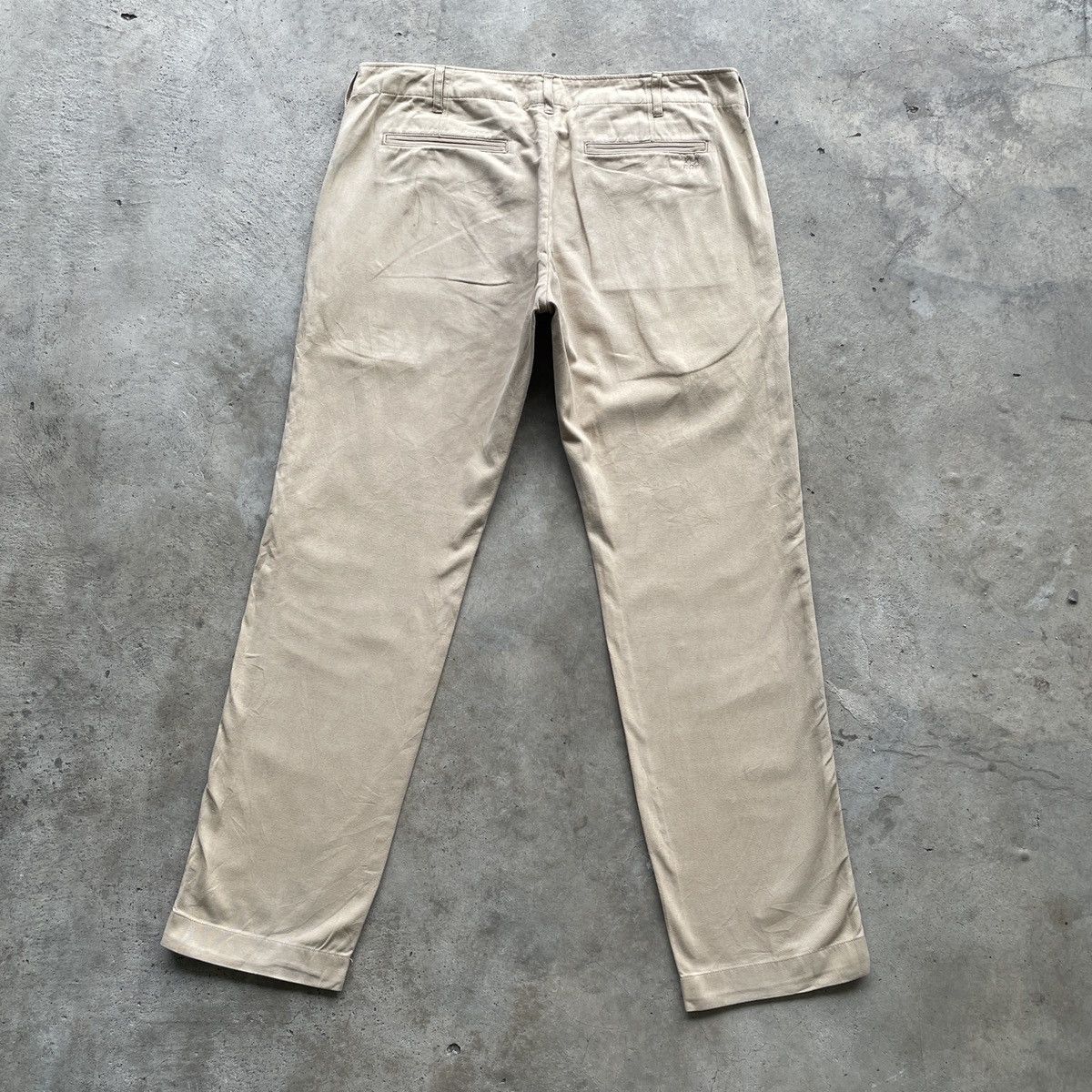 Xlarge Vintage X-Large Khaki Faded Trousers Casual Pants W37 Size US 37 - 12 Thumbnail