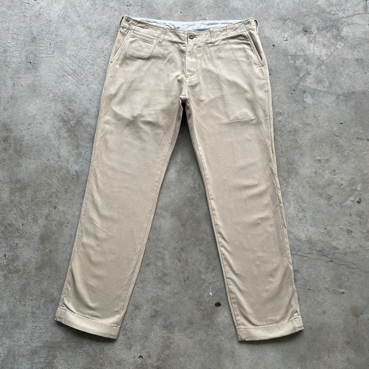 Xlarge Vintage X-Large Khaki Faded Trousers Casual Pants W37 Size US 37 - 1 Thumbnail