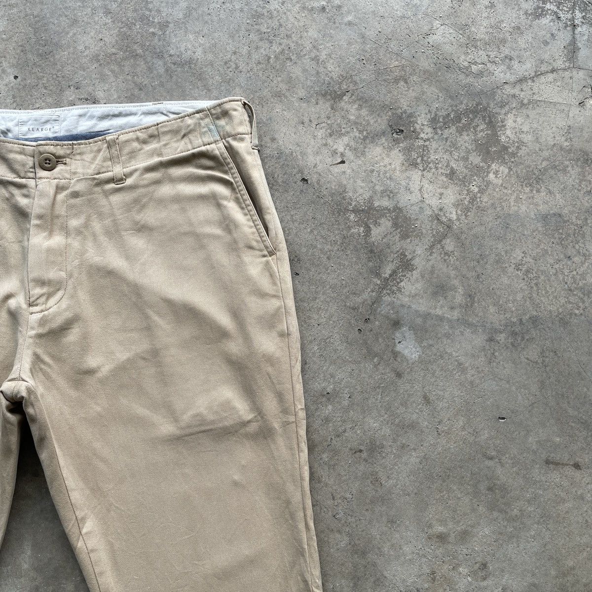 Xlarge Vintage X-Large Khaki Faded Trousers Casual Pants W37 Size US 37 - 6 Thumbnail