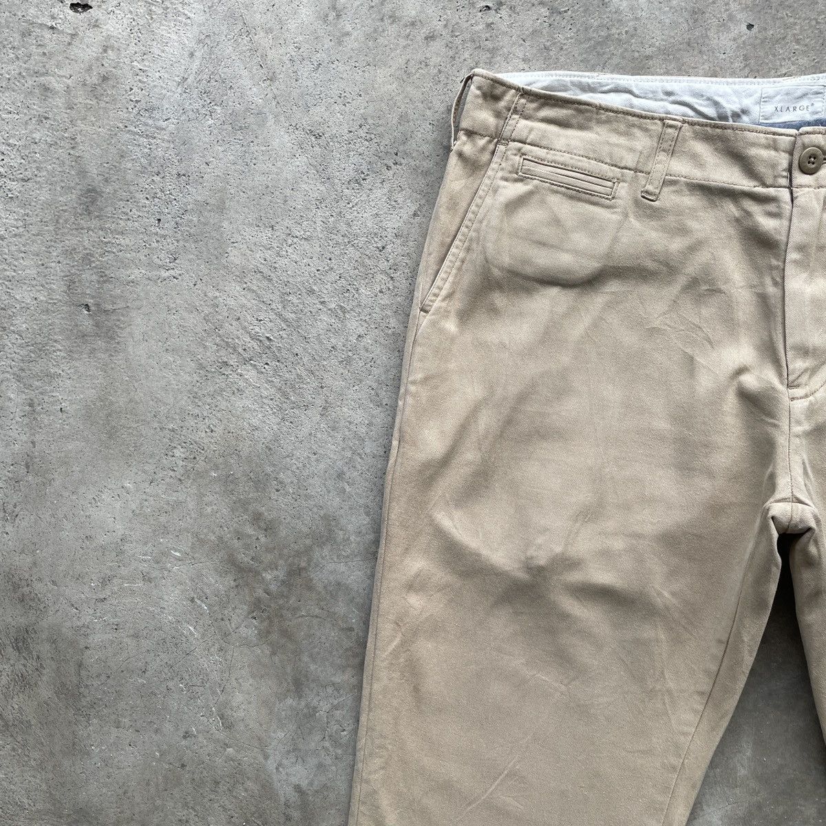 Xlarge Vintage X-Large Khaki Faded Trousers Casual Pants W37 Size US 37 - 5 Thumbnail